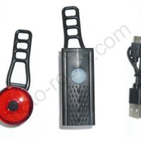 Комплект фар и стоп за велосипед, LED, интегрирани батерии, USB , снимка 2 - Аксесоари за велосипеди - 43340970