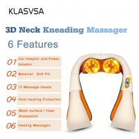 ТОП 3Д Шиацу термо масажор за тяло гръб врат затопляне масаж, снимка 5 - Масажори - 26577423