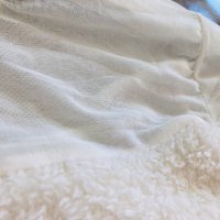 Бял къс пухкав топ crop top пухкава къса блуза блузка XS S M, снимка 3 - Блузи с дълъг ръкав и пуловери - 43195115