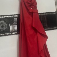 Нова дълга червена рокля размер S/M, снимка 6 - Рокли - 40874866