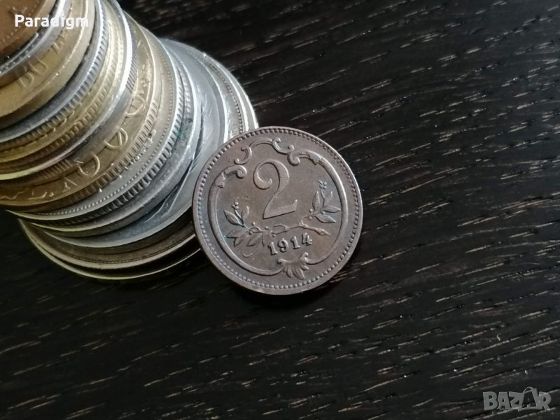 Монета - Австро-Унгария - 2 хелера | 1914г., снимка 1