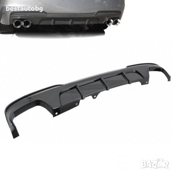 Дифузьор тип M Performance двоен за двойни накрайници за BMW F10 / F11, снимка 1