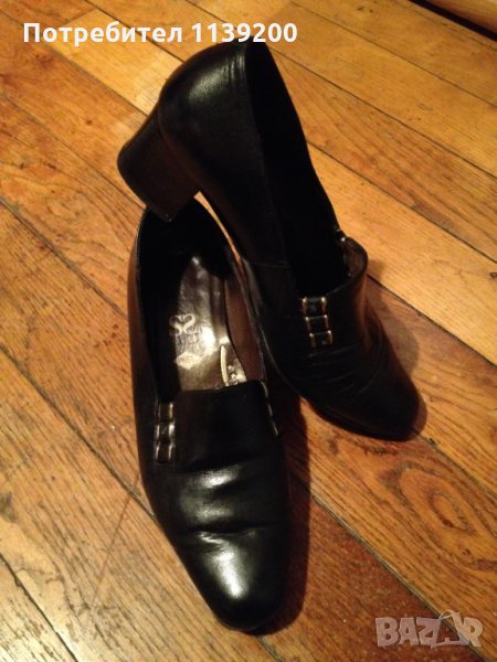 Дамски испански обувки 38 черни естествена кожа Pie Santo , снимка 1