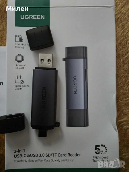 Ugreen 2-in-1 Card Reader, снимка 1