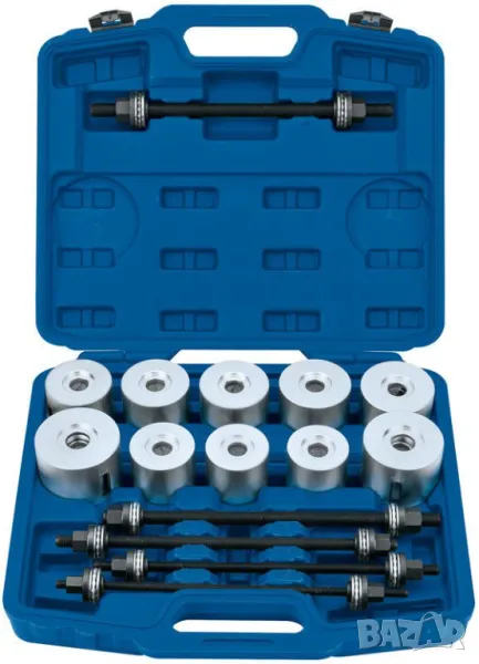 Комплект за демонтаж и монтаж на лагери, тампони и селенови втулки - 27 части, снимка 1