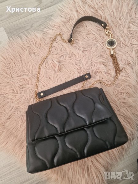 Нова кожена черна чанта - 20,00лв., снимка 1