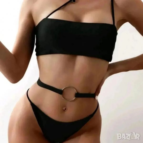 Черен бански с халка , снимка 1