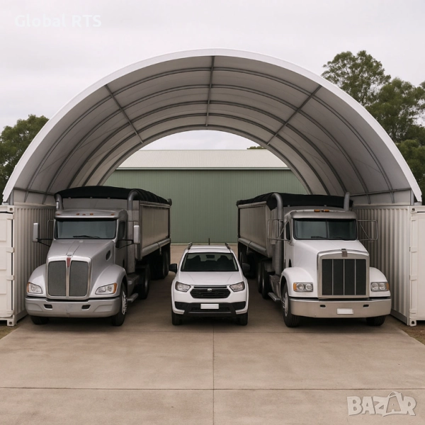 Навес за транспортни контейнери 12х12, снимка 1