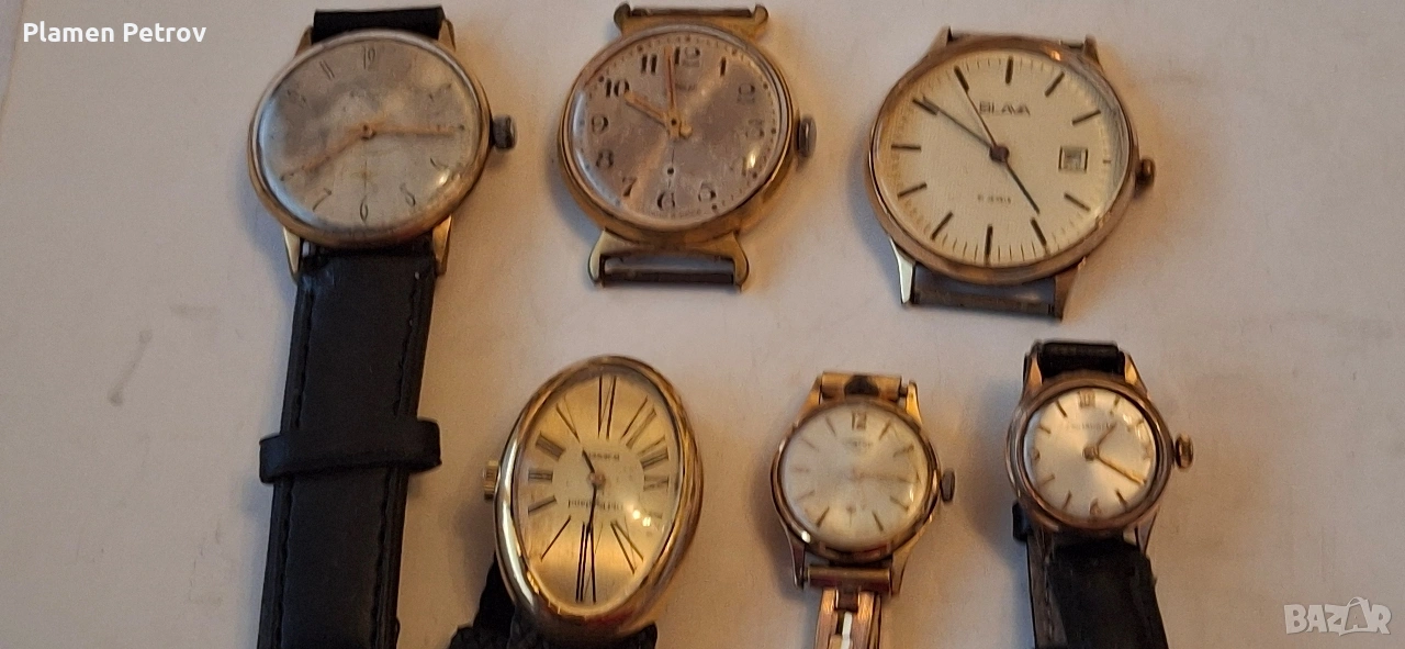 Швейцарски часовници/съветски и немски/позлатени , снимка 1