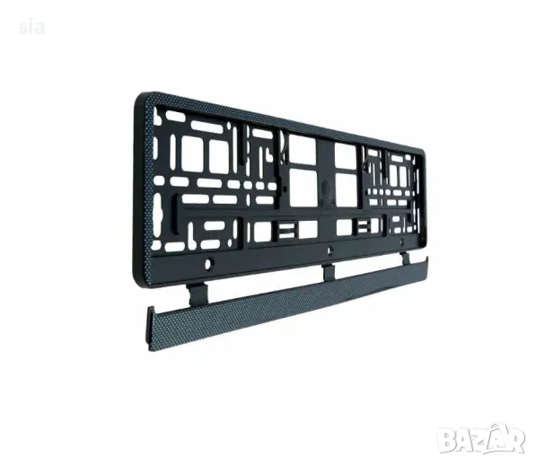 Рамка за регистрационен номер, карбон, снимка 1