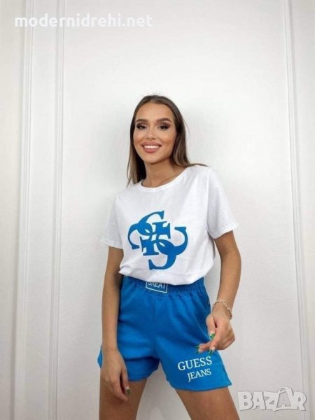 Дамски спортен комплект тениска и панталонки Guess код 63, снимка 1