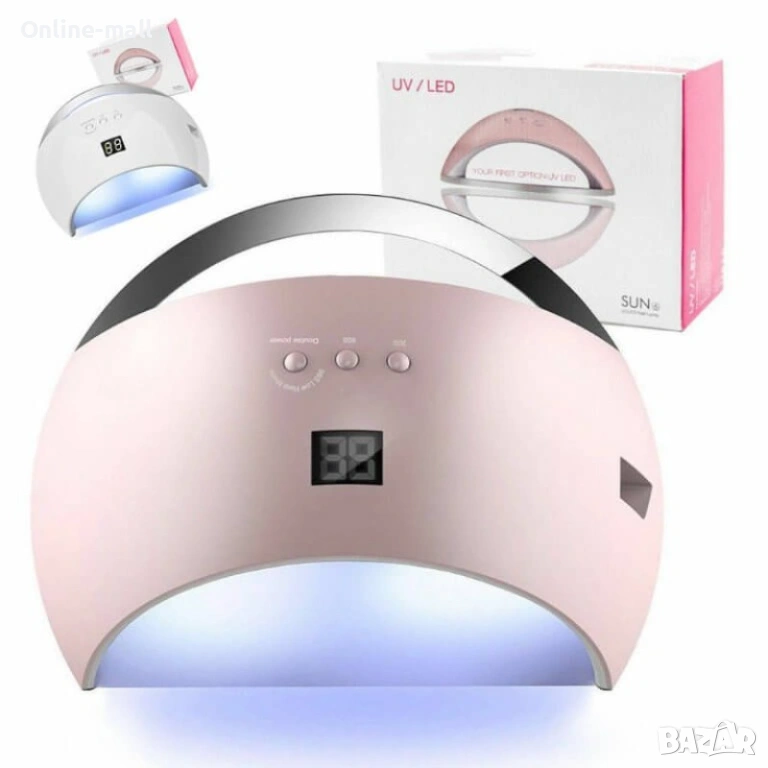 Професионална UV/LED Лампа за Маникюр Sun6 – 48W, Двойна светлинна технология, Магнитно дъно и Смарт, снимка 1