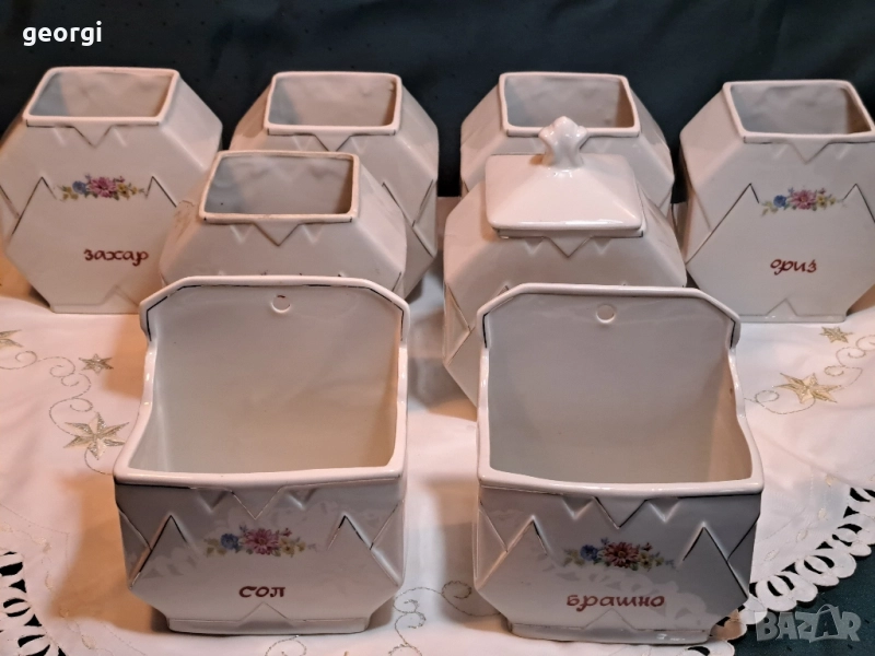 порцеланови буркани за подправки 11/6, снимка 1