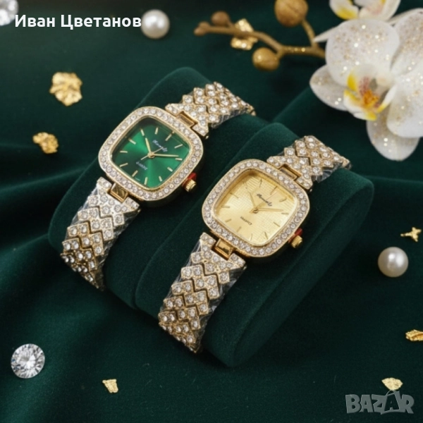 Елегантен дамски часовник с гривна – решение за подарък и ежедневен блясък, снимка 1