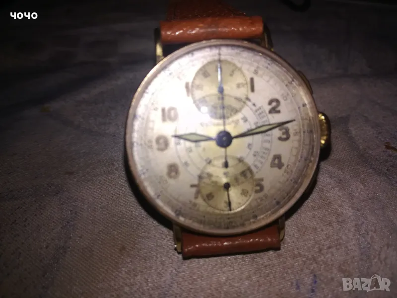 Breitling  chronograph-златен 18  карата военнен, снимка 1