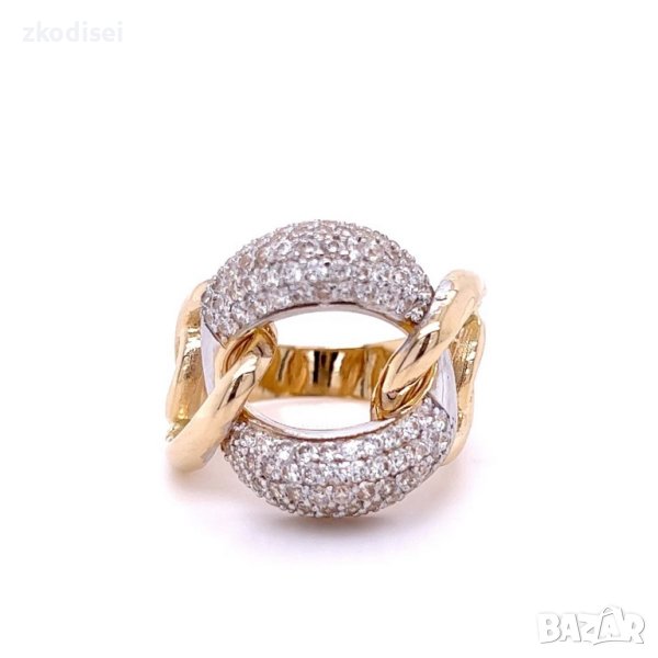 Златен дамски пръстен 9,24гр. размер:61 14кр. проба:585 модел:21870-6, снимка 1