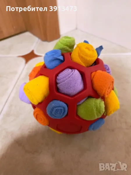 Разноцветна кучешка топка за лакомства, снимка 1