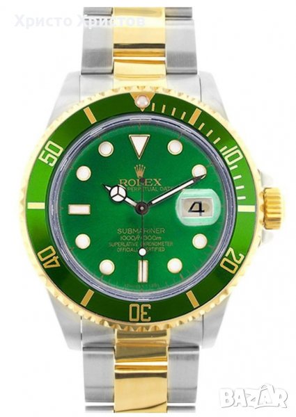 Новогодишна промоция! Мъжки часовник Rolex Submariner "HULK" Oyster Perpetual Date , снимка 1