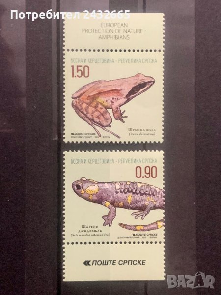 607. Босна и Х.( Реп.Сръбска ) 2013 = “ Фауна. Земноводни ”,**,MNH , снимка 1