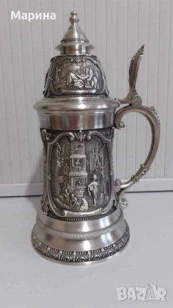 Халба за бира от калай, 700 мл,  Antik*Vintage #101, снимка 1