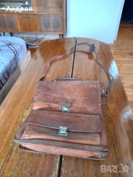 Стара кожена чанта #17, снимка 1