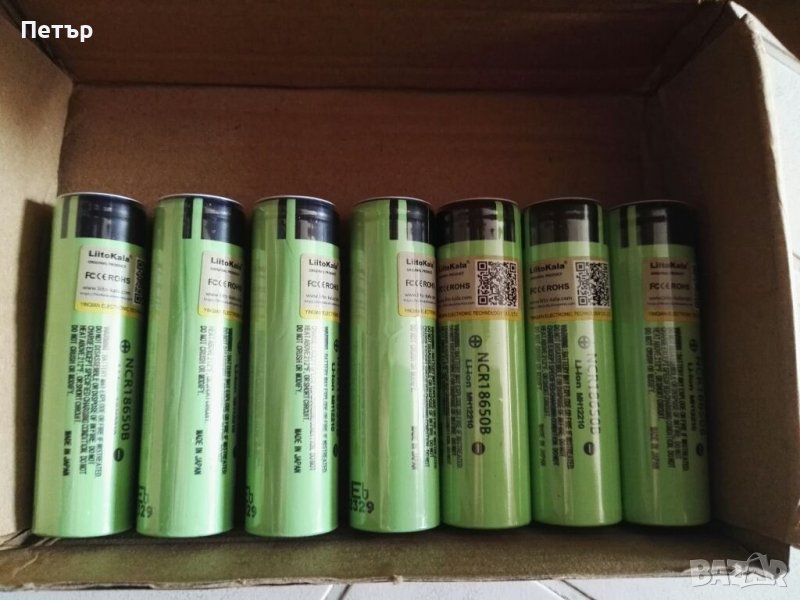 Батерия Liitokala 18650 Li-ion,3.7V 3400mAh,презареждащи,акумулаторни,Литокала,recharge,Японски, снимка 1