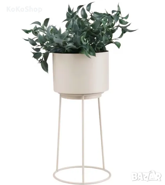 Кашпа на стойка-30 см./метална кашпа на стойка/кашпа, снимка 1