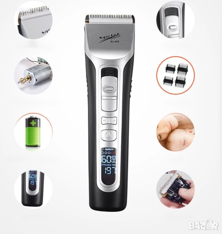 Професионална електрическа машинка за подстригване и бръснене NAK-982 SHAV29, снимка 1
