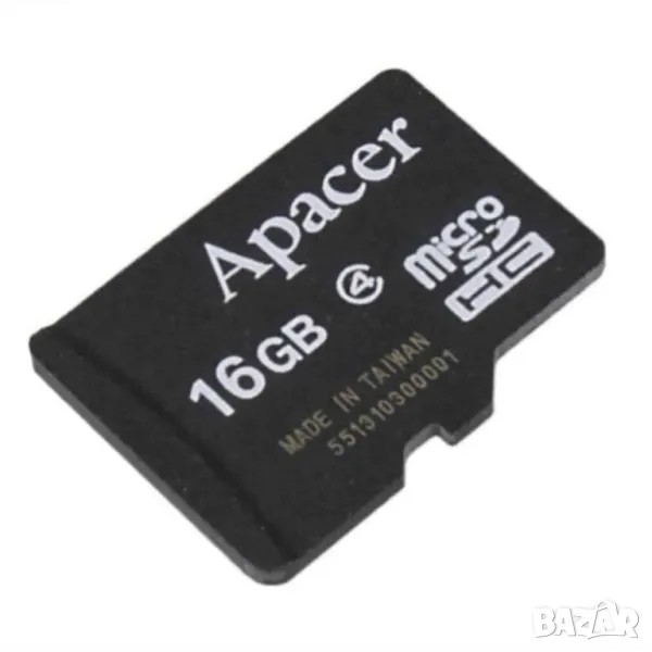Карта памет Apacer microSD HC, 16GB, снимка 1