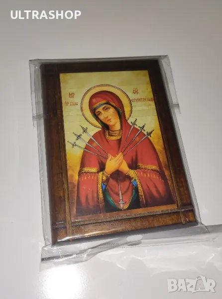 Нова малка икона Света Богородица „Седемострелната Богородица“, снимка 1