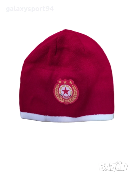 Зимна шапка Цска СОФИЯ Червена  Плетена Памучна Сезон 25/26, снимка 1