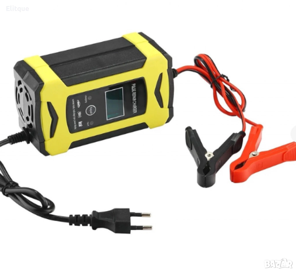 Зарядно устройство 12V/6A смарт зареждане с дисплей и импулсен режим, снимка 1