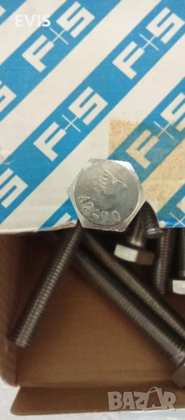 Болтове с пълна резба DIN 933, A2 – неръждаема стомана, М10x90,50бр., снимка 1