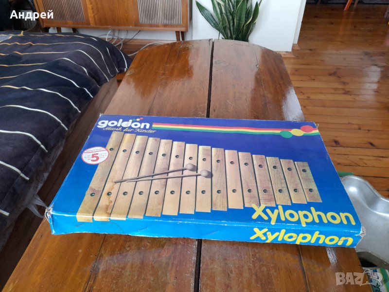 Стар детски музикален инструмент Xylophon, снимка 1