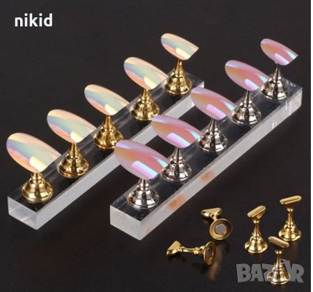 5 бр дисплей дисплеи стенд поставки за маникюр мостри с магнит за нокти, снимка 1