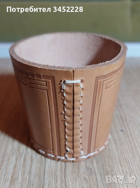чашка кожена за зарове нова за ценители , снимка 1