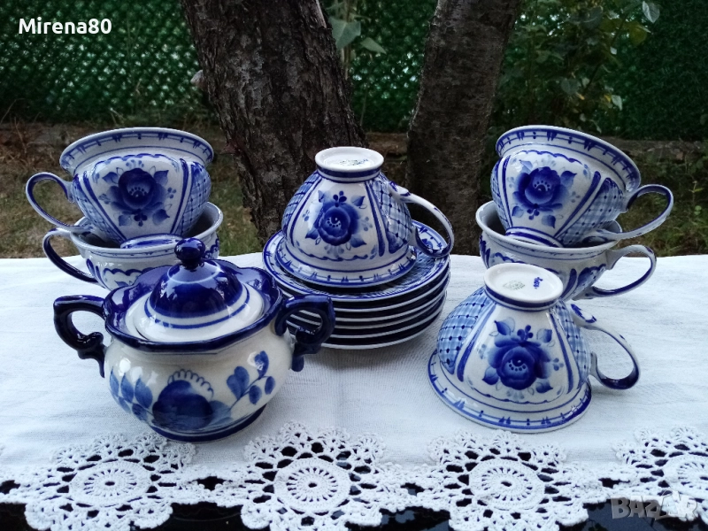 * ГЖЕЛ * - сервиз за чай - СССР !, снимка 1