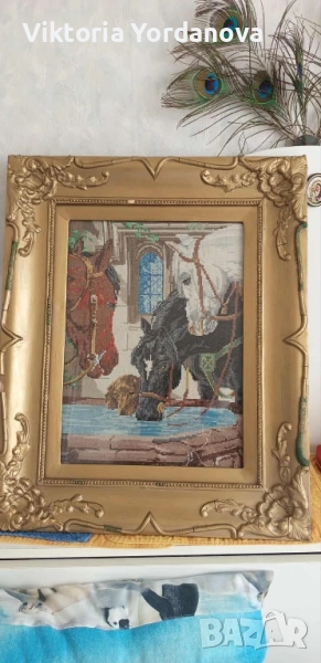 Гоблен конете на водопой, снимка 1