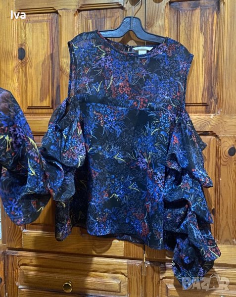 Дамска ефирна блузка с голи рамена, снимка 1