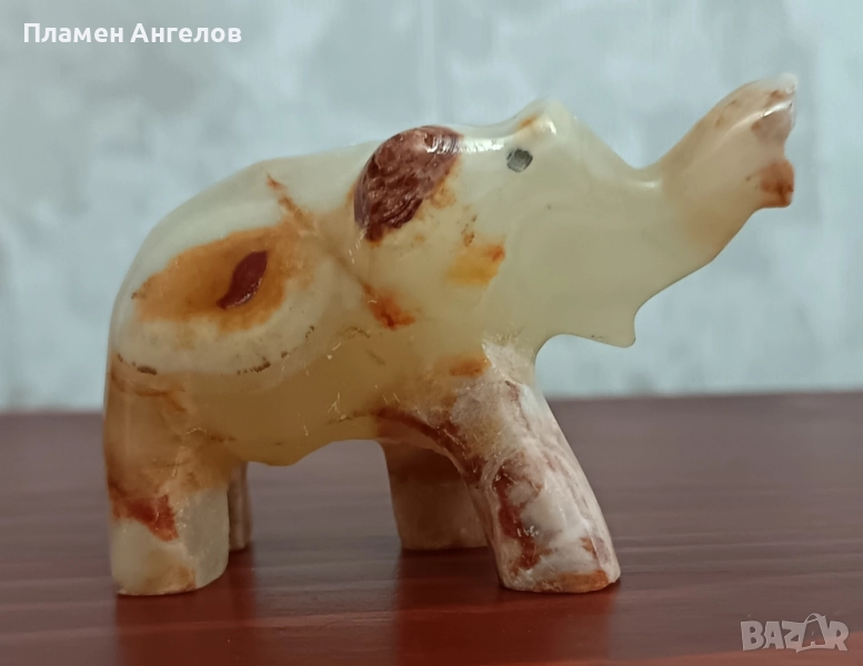Фугурка-слон от мраморен оникс, снимка 1
