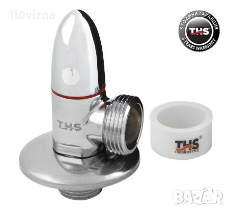 Кран ъглов с керамична глава 1/2″х1/2″ THS, снимка 1