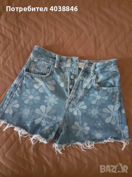 Дънкови панталони на цветя, снимка 1