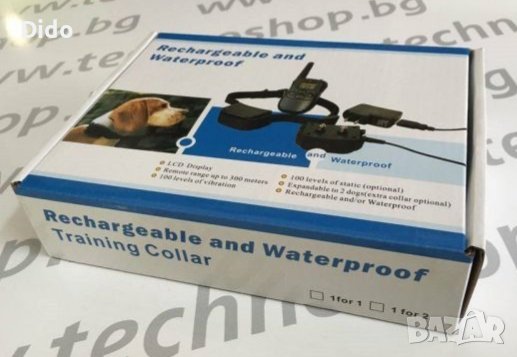 ЕЛЕКТРОНЕН НАШИЙНИК ЗА ОБУЧЕНИЕ НА КУЧЕ – ВОДОУСТОЙЧИВ И С АКУМУЛАТОРНИ БАТЕРИИ!SKU: TS0074 - синя  , снимка 1