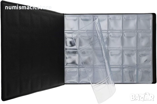 Класьор ELEGANT за 240 монети до 29 мм с 10 листа , черен 