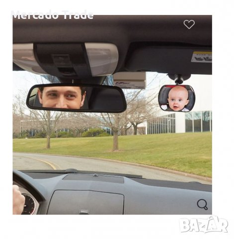 Огледало Mercado Trade, За задно виждане, За кола, За деца, Черен, снимка 2 - Други - 40060343