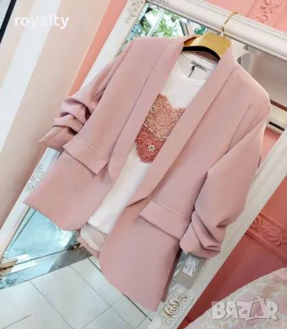 Розово пролетно сако , снимка 5 - Сака - 49549273