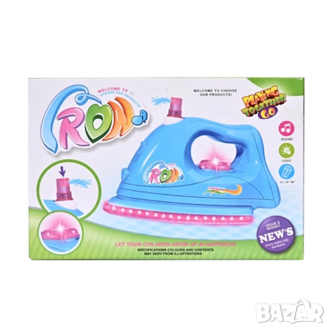 Детска ютия играчка със звукови и светлинни ефекти, снимка 6 - Други - 52056162