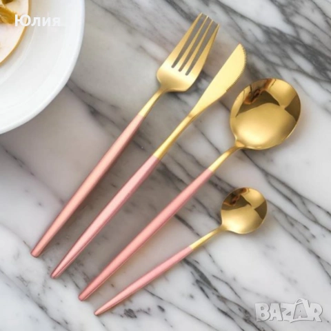 Комплект 24 части прибори за хранене , снимка 8 - Прибори за хранене, готвене и сервиране - 53113956