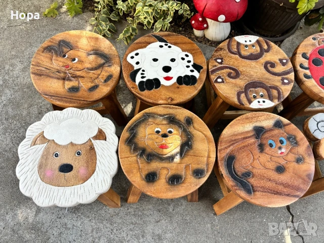 Столче /Табуретка от тиково дърво, снимка 4 - Декорация за дома - 40635580