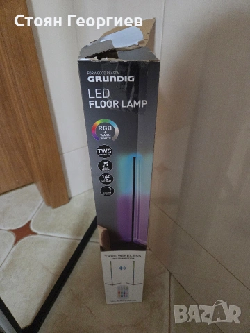 RGB LED ъглова подова лампа 360lm 140cm GRUNDIG музикален сензор, снимка 3 - Лед осветление - 53062674